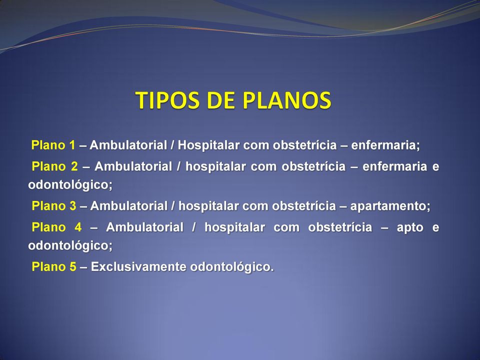 Ambulatorial / hospitalar com obstetrícia apartamento; Plano 4 Ambulatorial /