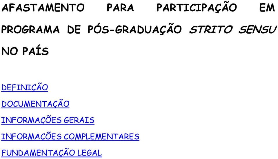 DEFINIÇÃO DOCUMENTAÇÃO INFORMAÇÕES GERAIS