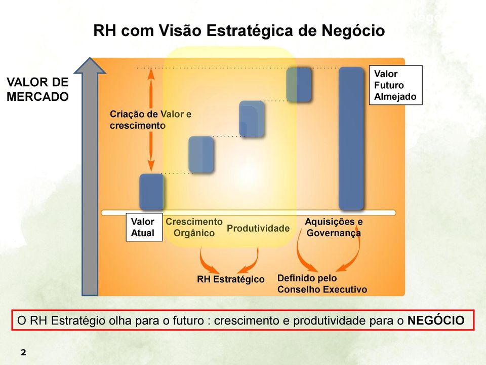 Orgânico Produtividade Aquisições e Governança RH Estratégico Definido pelo Conselho