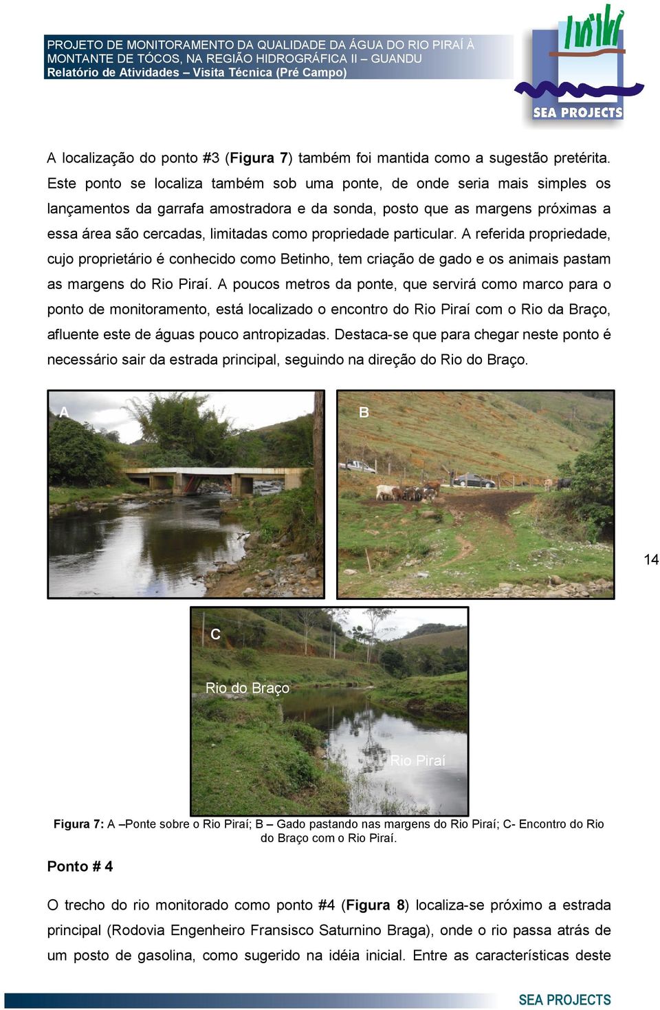 propriedade particular. A referida propriedade, cujo proprietário é conhecido como Betinho, tem criação de gado e os animais pastam as margens do Rio Piraí.