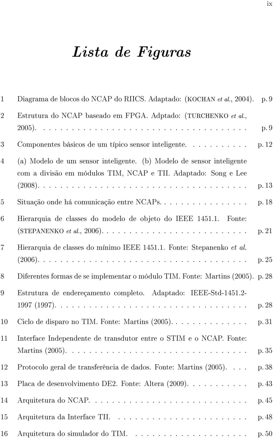 ............... p. 18 6 Hierarquia de classes do modelo de objeto do IEEE 1451.1. Fonte: (STEPANENKO et al., 2006).......................... p. 21 7 Hierarquia de classes do mínimo IEEE 1451.1. Fonte: Stepanenko et al.
