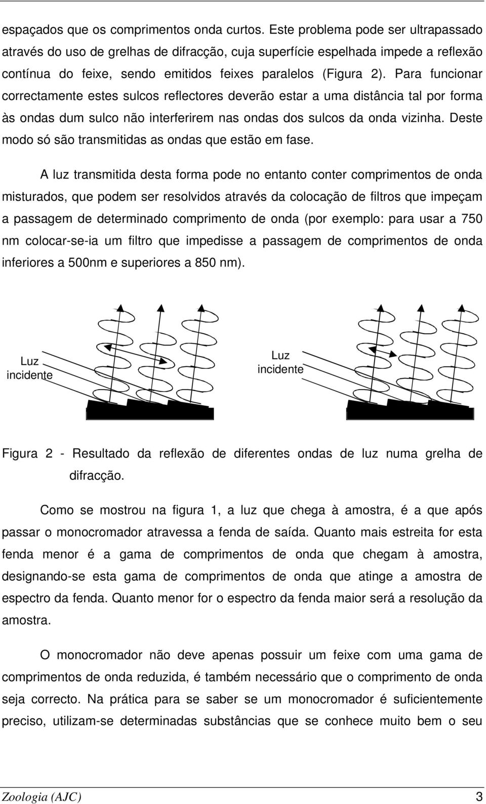 Para funcionar correctamente estes sulcos reflectores deverão estar a uma distância tal por forma às ondas dum sulco não interferirem nas ondas dos sulcos da onda vizinha.