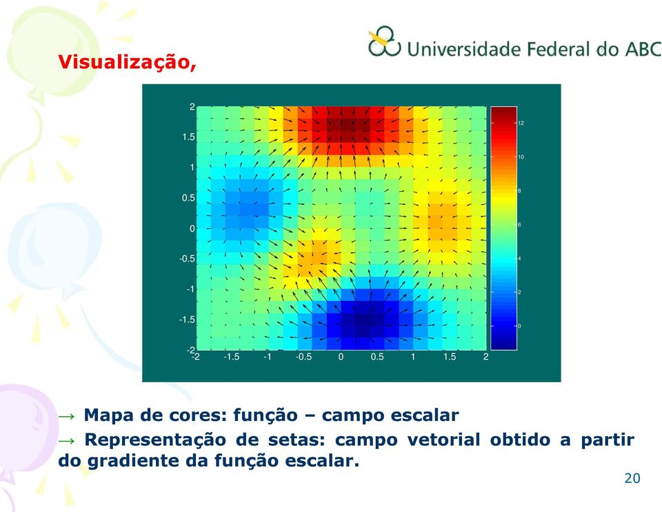 5 Mapa de coes: unção campo escala