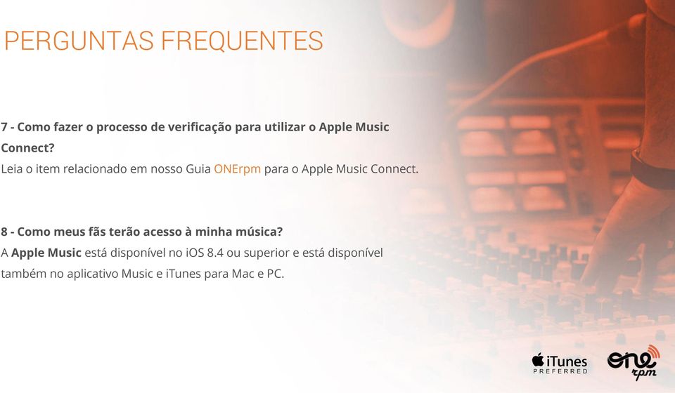 Leia o item relacionado em nosso Guia ONErpm para o Apple Music Connect.