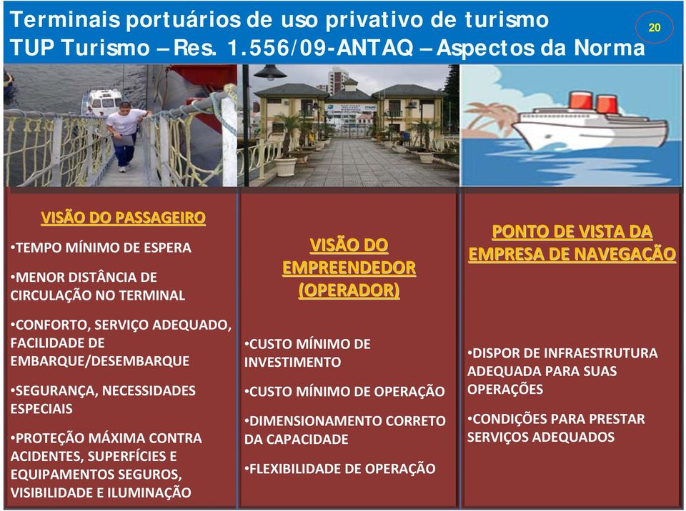 EMBARQUE/DESEMBARQUE SEGURANÇA, NECESSIDADES ESPECIAIS PROTEÇÃO MÁXIMA CONTRA ACIDENTES, SUPERFÍCIES E EQUIPAMENTOS SEGUROS, VISIBILIDADE E ILUMINAÇÃO VISÃO DO