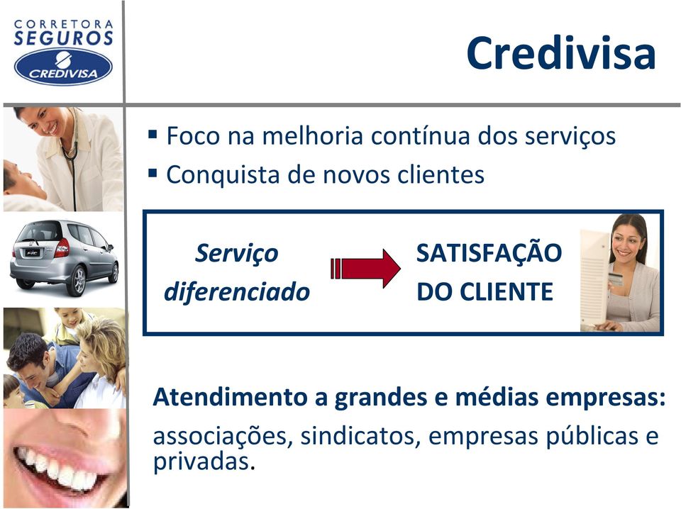 SATISFAÇÃO DO CLIENTE Atendimento a grandes e médias