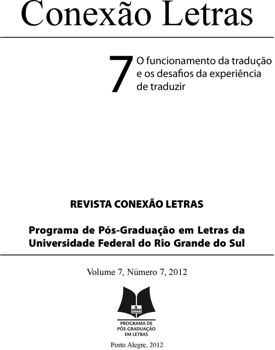 Programa de Pós-Graduação em Letras da Universidade Federal