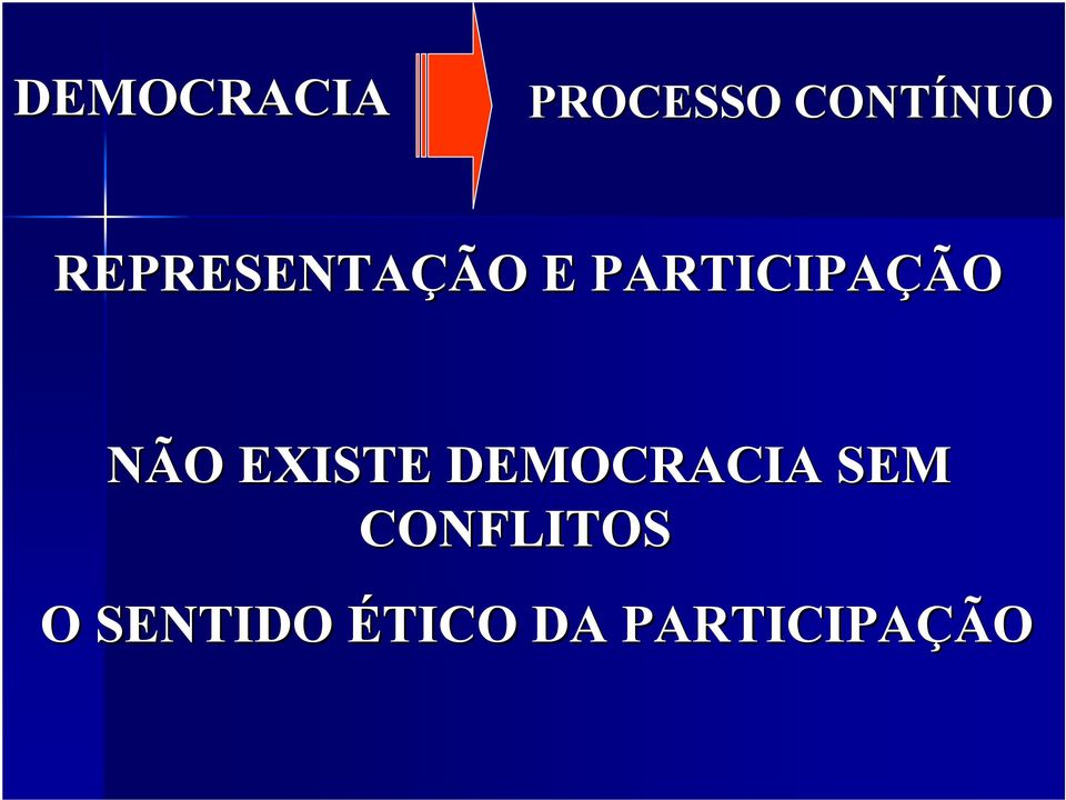 NÃO EXISTE DEMOCRACIA SEM