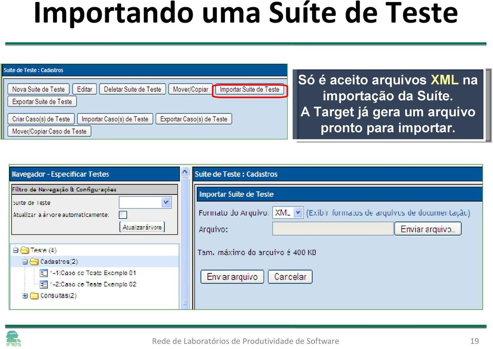 importação da Suíte.