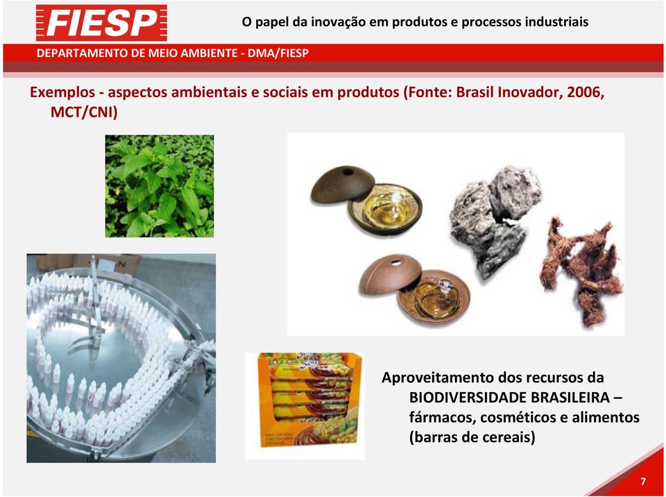 Aproveitamento dos recursos da BIODIVERSIDADE