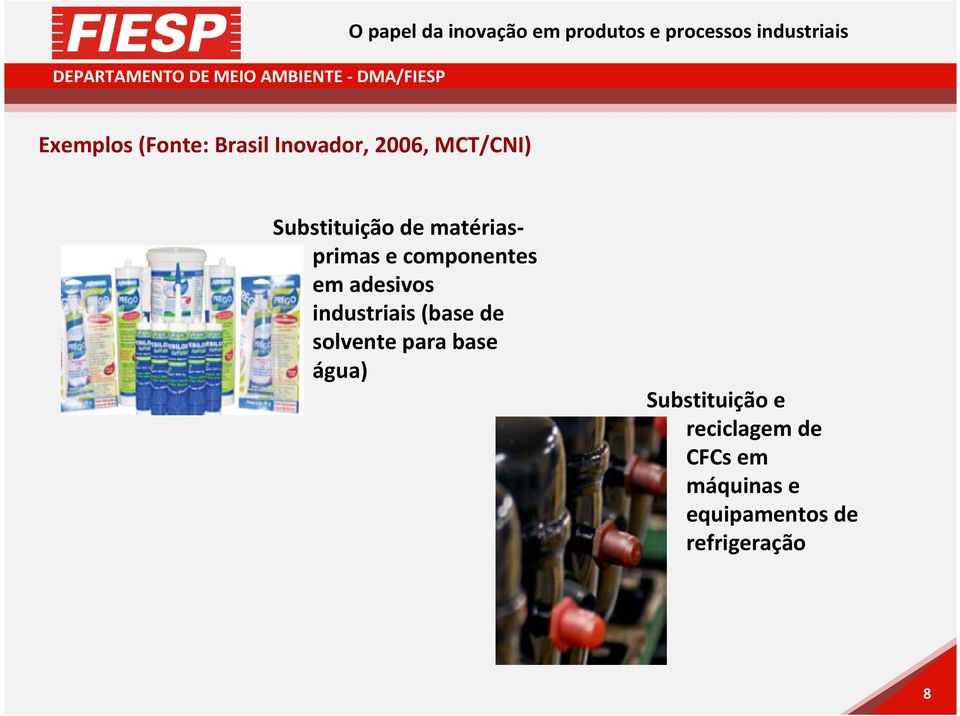 industriais (base de solvente para base água)
