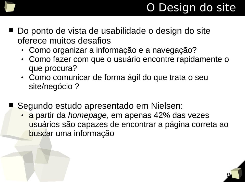 Como comunicar de forma ágil do que trata o seu site/negócio?