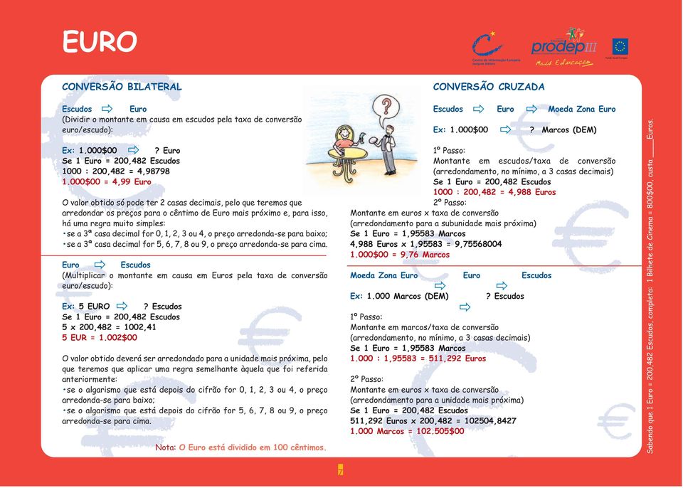 decimal for 0, 1, 2, 3 ou 4, o preço arredonda-se para baixo; se a 3ª casa decimal for 5, 6, 7, 8 ou 9, o preço arredonda-se para cima.