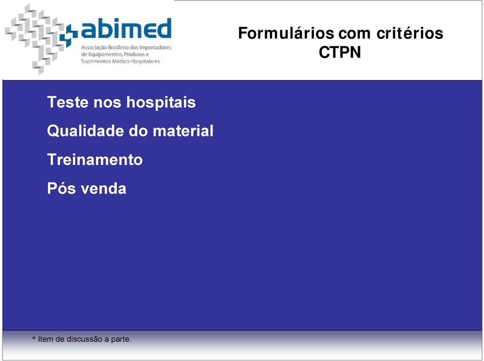 do material Treinamento Pós