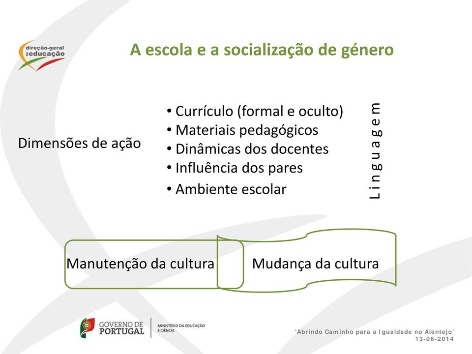 Dinâmicas dos docentes Influência dos pares Ambiente