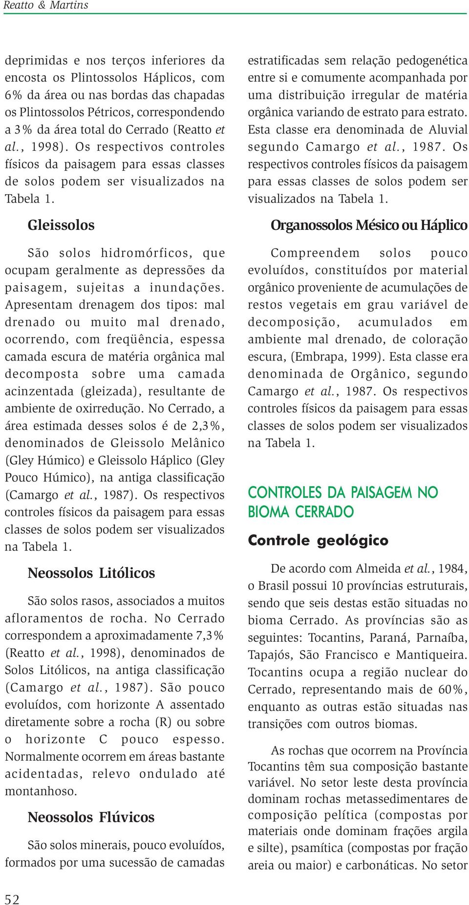 Gleissolos São solos hidromórficos, que ocupam geralmente as depressões da paisagem, sujeitas a inundações.