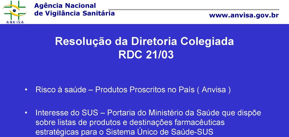 Portaria do Ministério da Saúde que dispõe sobre listas de