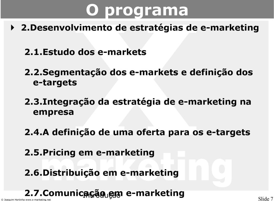 Integração da estratégia de e-marketing na empresa 2.4.