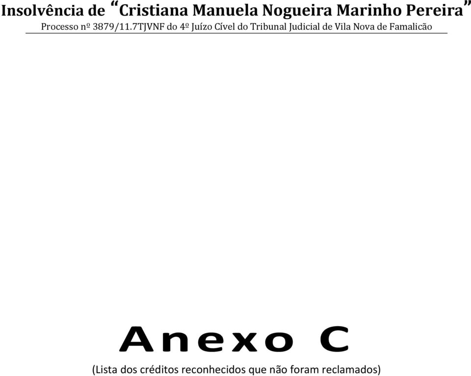Pereira Anexo C (Lista dos