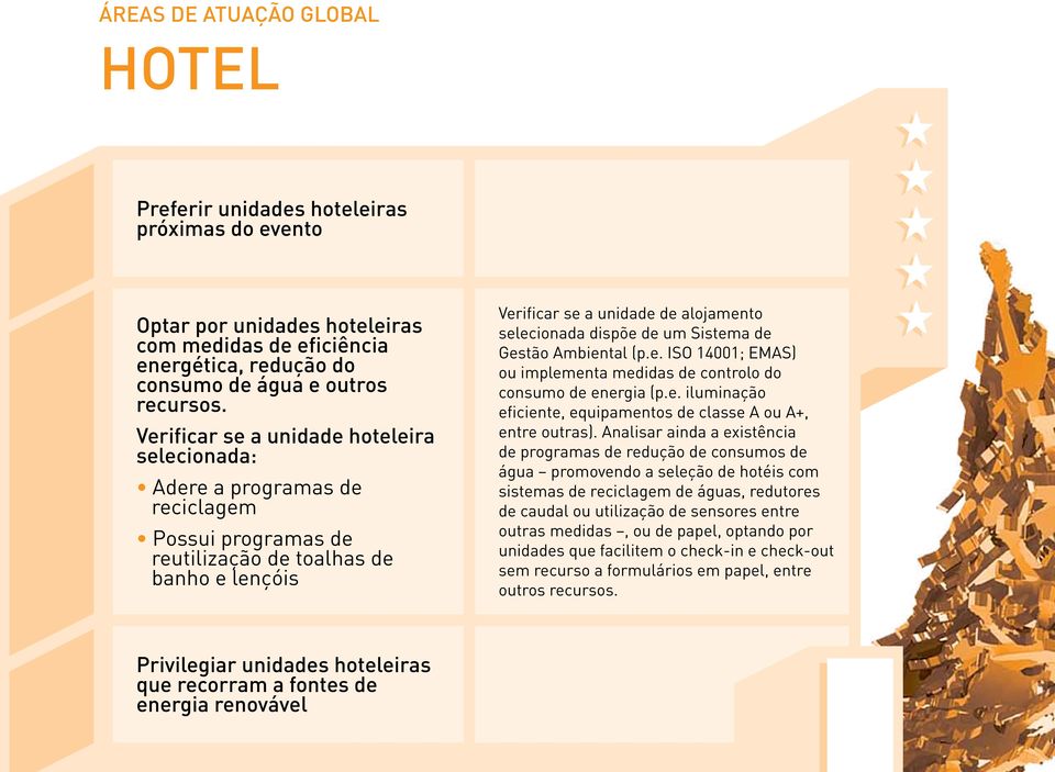 um Sistema de Gestão Ambiental (p.e. ISO 14001; EMAS) ou implementa medidas de controlo do consumo de energia (p.e. iluminação eficiente, equipamentos de classe A ou A+, entre outras).