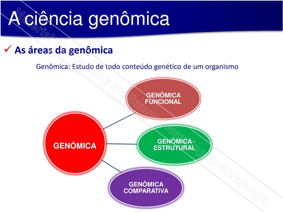 genético de um organismo GENÔMICA