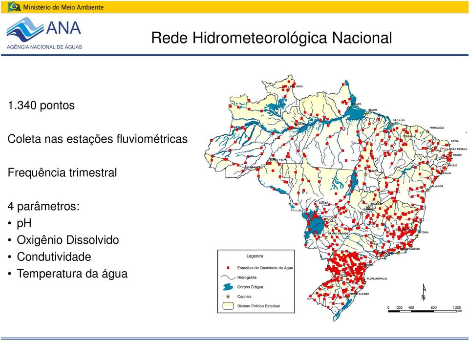 fluviométricas Frequência trimestral 4