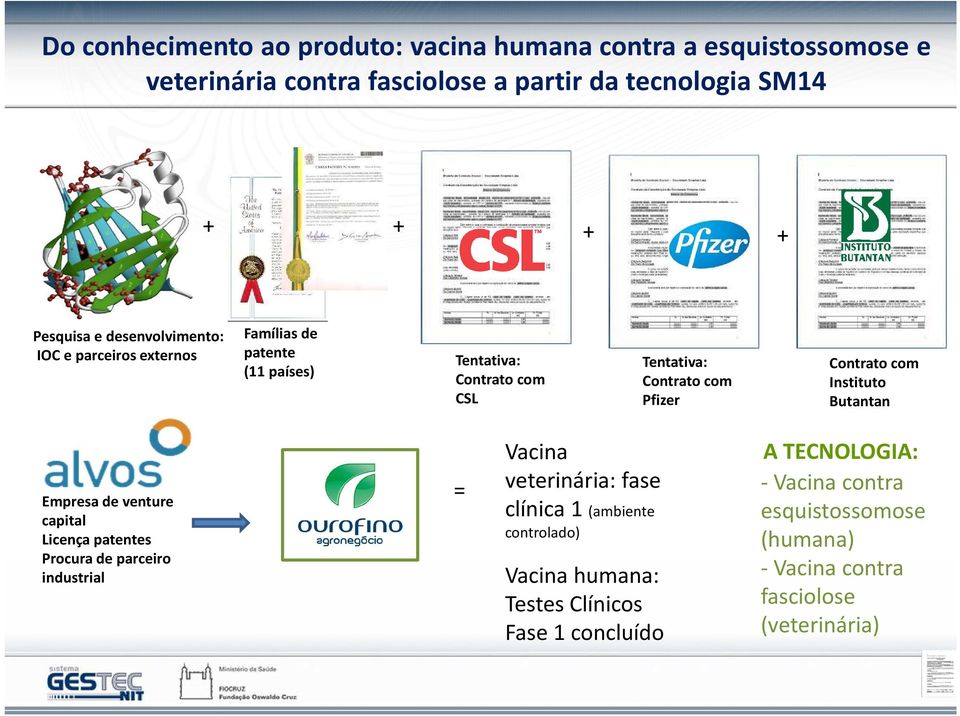 Instituto Butantan Empresa de venture capital Licença patentes Procura de parceiro industrial = Vacina veterinária: fase clínica 1 (ambiente