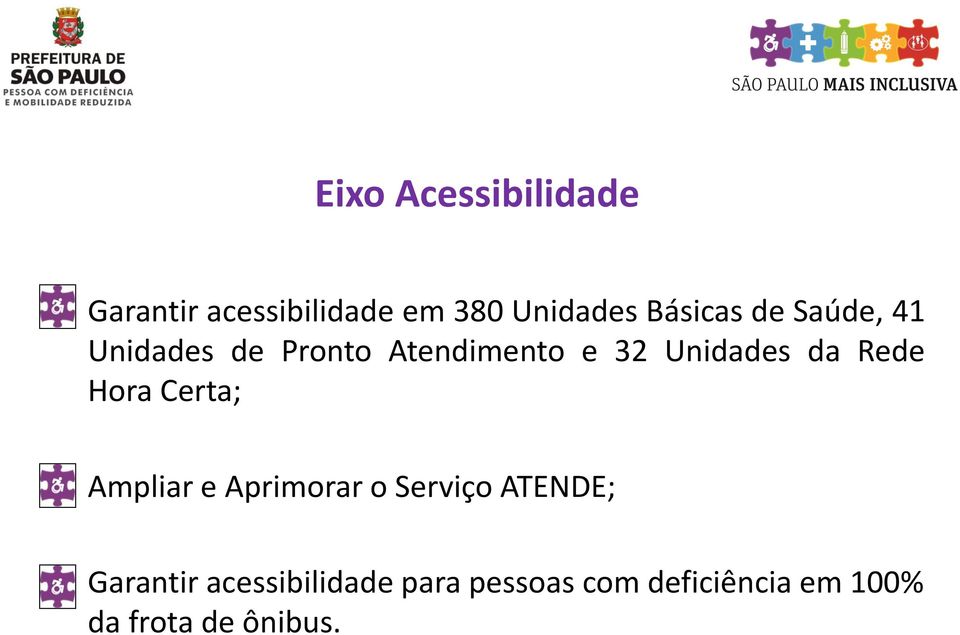 da Rede Hora Certa; Ampliar e Aprimorar o Serviço ATENDE;