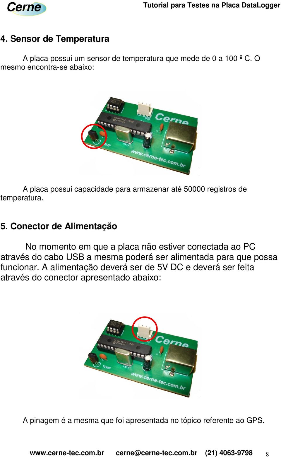 000 registros de temperatura. 5.