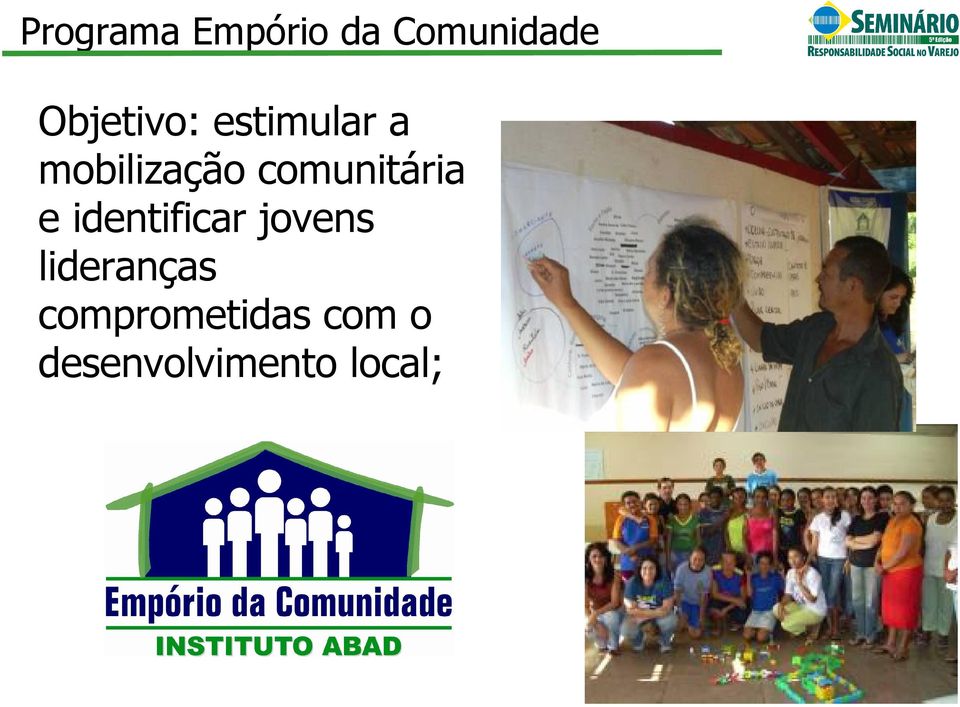 comunitária e identificar jovens