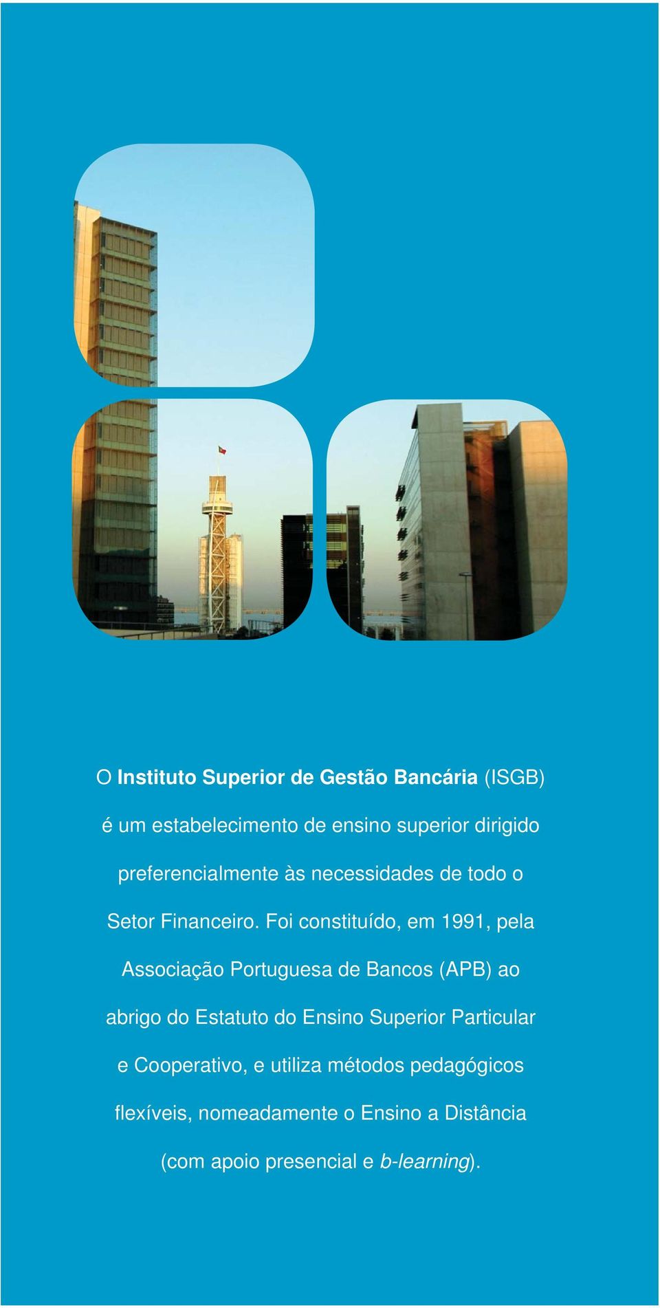 Foi constituído, em 1991, pela Associação Portuguesa de Bancos (APB) ao abrigo do Estatuto do Ensino