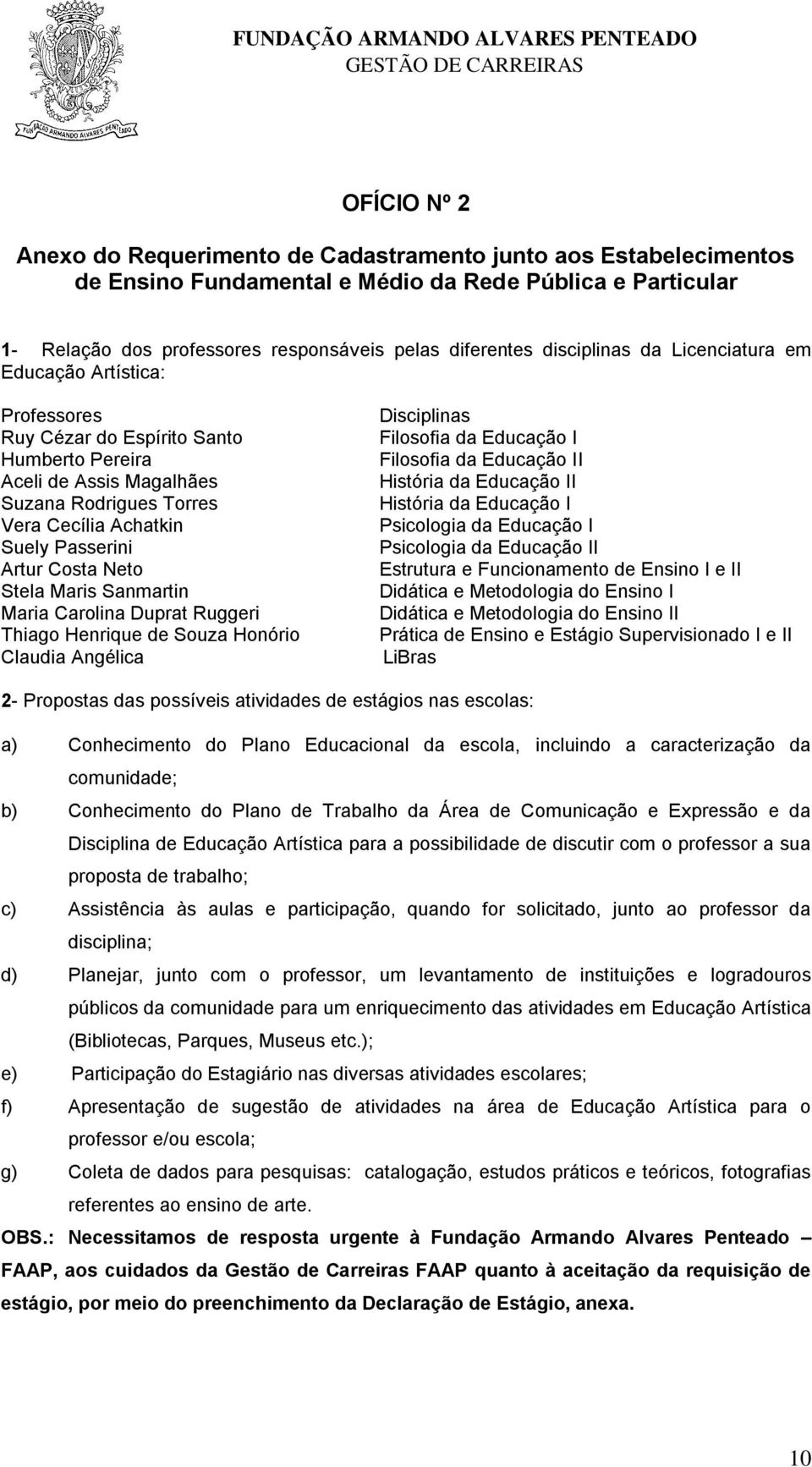 Artur Costa Neto Stela Maris Sanmartin Maria Carolina Duprat Ruggeri Thiago Henrique de Souza Honório Claudia Angélica Disciplinas Filosofia da Educação I Filosofia da Educação II História da