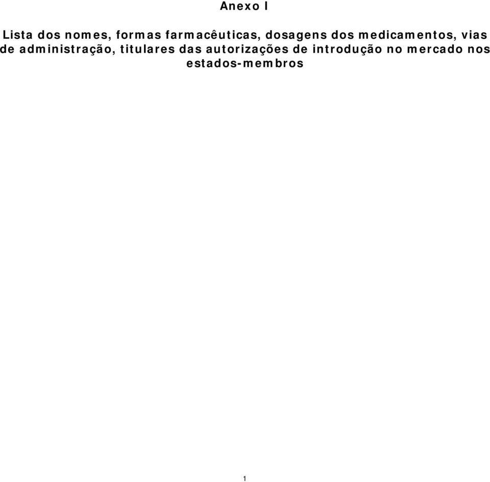 vias de administração, titulares das