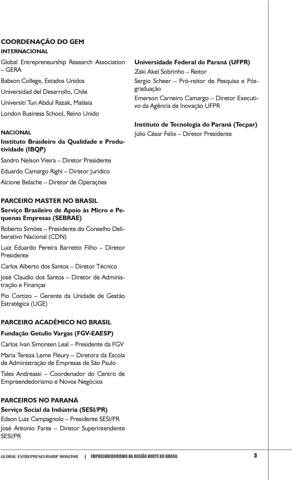 Pósgraduação Emerson Carneiro Camargo Diretor Executivo da Agência de Inovação UFPR Instituto de Tecnologia do Paraná (Tecpar) Júlio César Felix Diretor Presidente Sandro Nelson Vieira Diretor