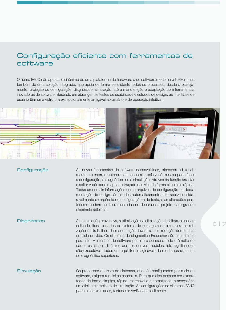 Baseado em abrangentes testes de usabilidade e estudos de design, as interfaces de usuário têm uma estrutura excepcionalmente amigável ao usuário e de operação intuitiva.