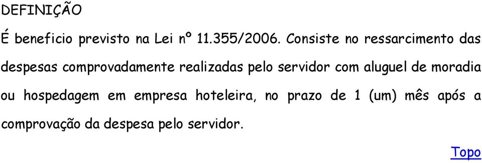 pelo servidor com aluguel de moradia ou hospedagem em empresa