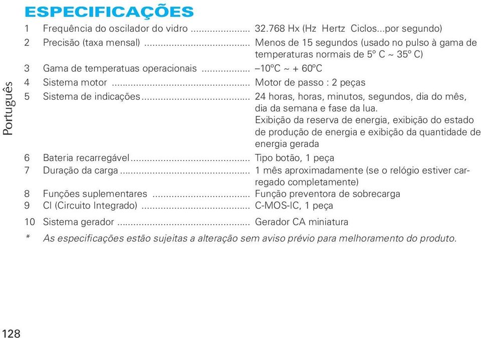 .. 24 horas, horas, minutos, segundos, dia do mês, dia da semana e fase da lua.