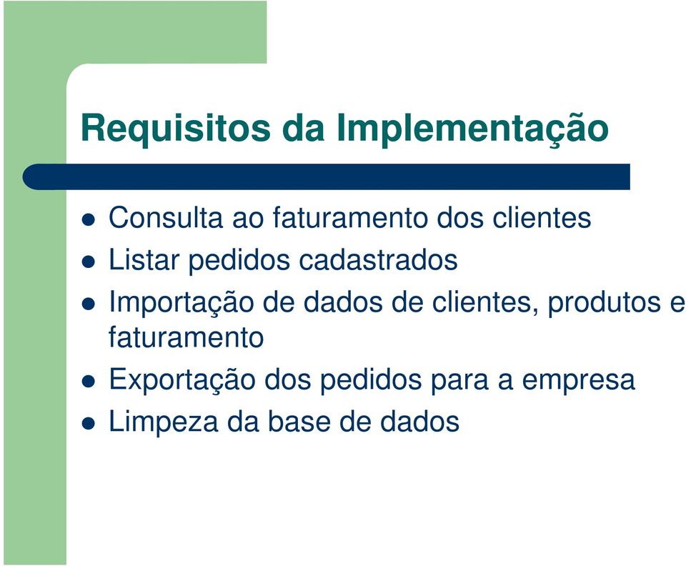 de dados de clientes, produtos e faturamento