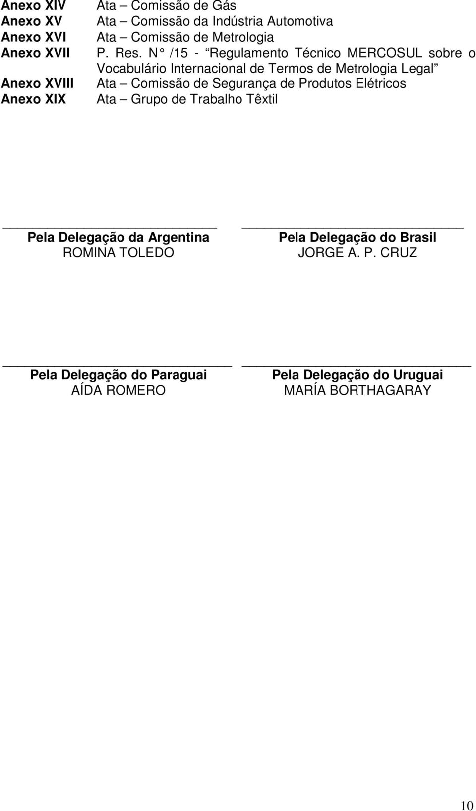 N /15 - Regulamento Técnico MERCOSUL sobr e o Vocabulário Internacional de Termos de Metrologia Legal Ata Comissão de