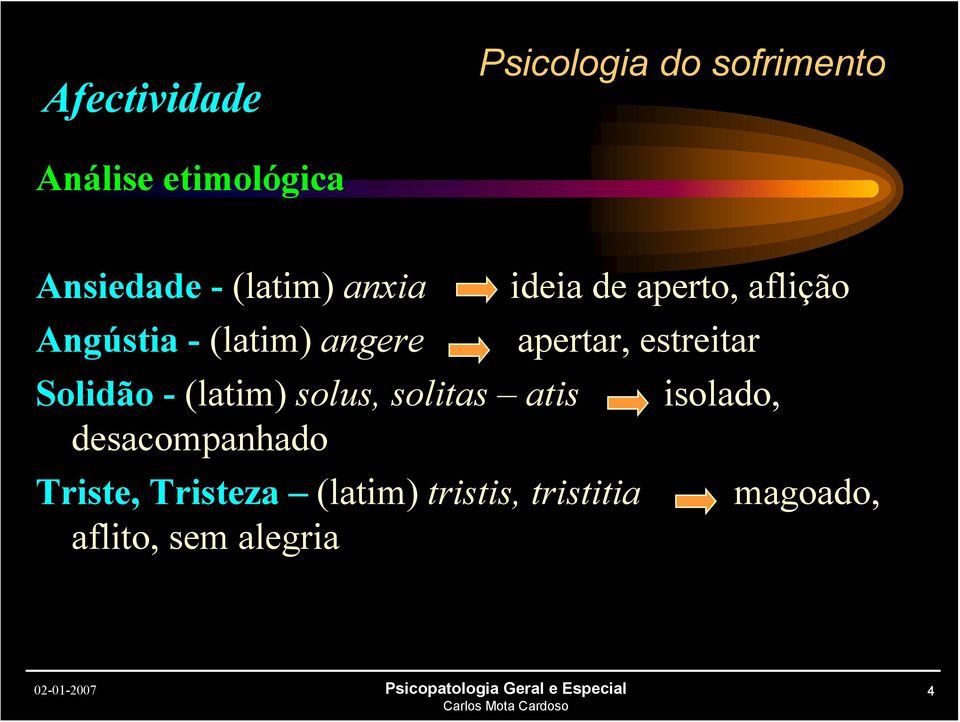 (latim) solus, solitas atis isolado, desacompanhado Triste,