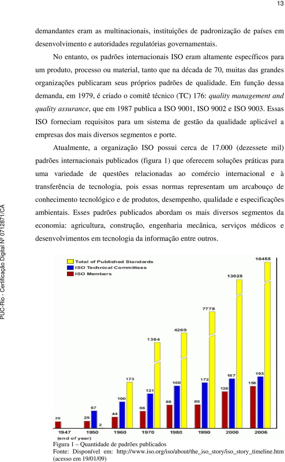 de qualidade. Em função dessa demanda, em 1979, é criado o comitê técnico (TC) 176: quality management and quality assurance, que em 1987 publica a ISO 9001, ISO 9002 e ISO 9003.