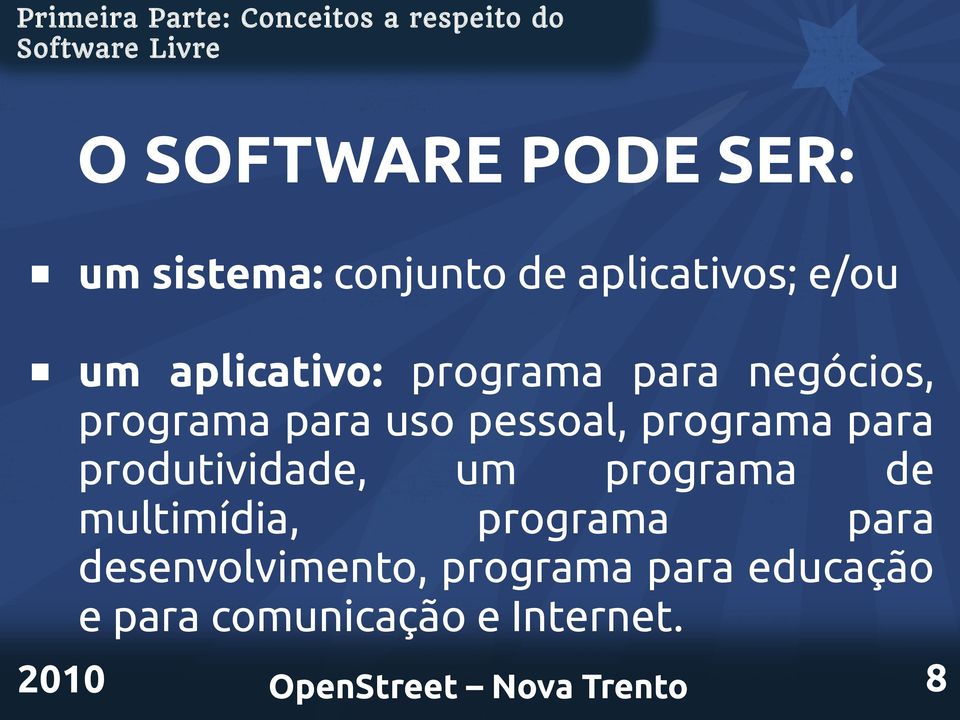 programa para uso pessoal, programa para produtividade, um programa de