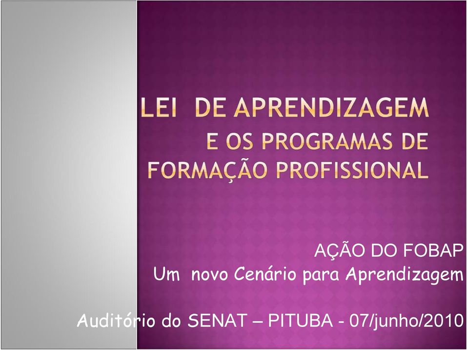 Aprendizagem Auditório