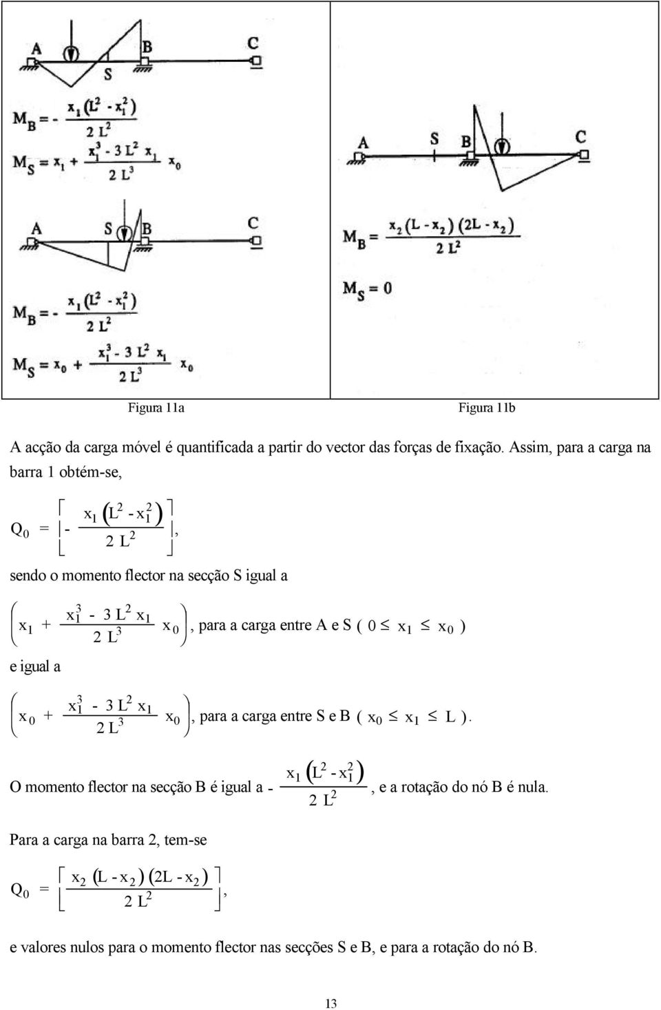 2 3 x 0, para a carga entre A e S ( 0 x 1 x 0 ) x 3 1-3 2 x 1 2 3 x 0, para a carga entre S e B ( x 0 x 1 ).
