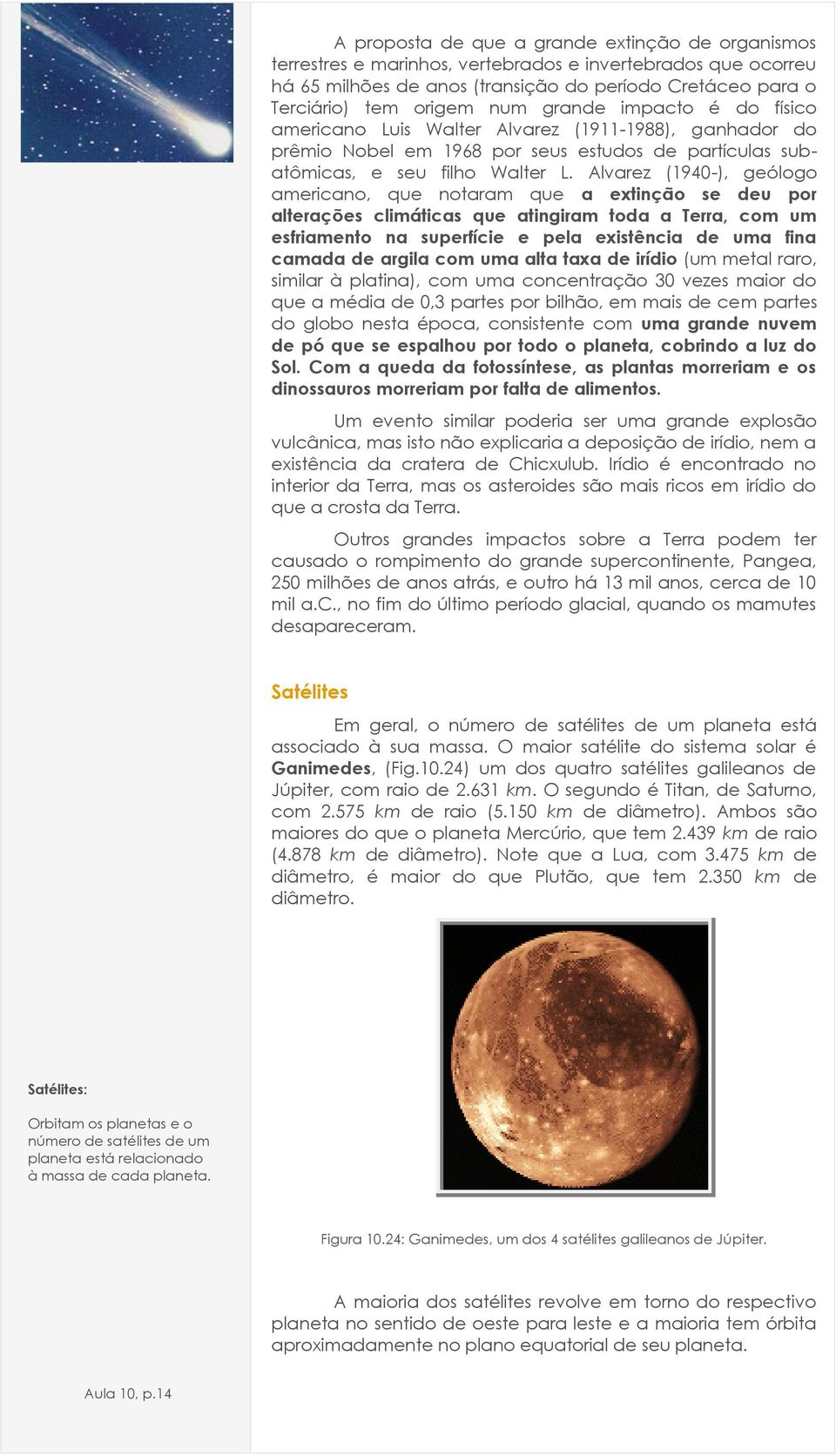 Alvarez (1940-), geólogo americano, que notaram que a extinção se deu por alterações climáticas que atingiram toda a Terra, com um esfriamento na superfície e pela existência de uma fina camada de