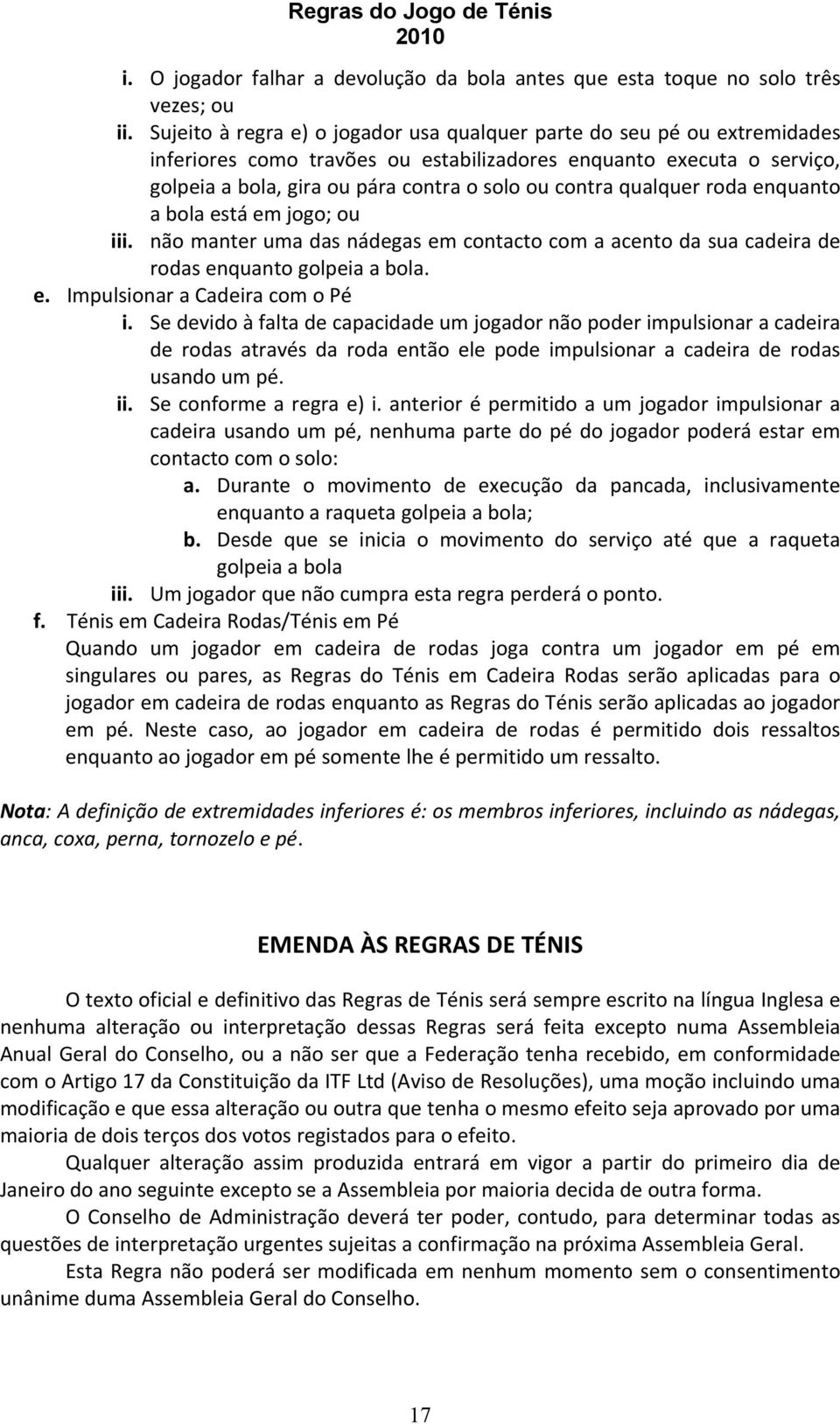 REGRAS DO JOGO DE TÉNIS - PDF Free Download