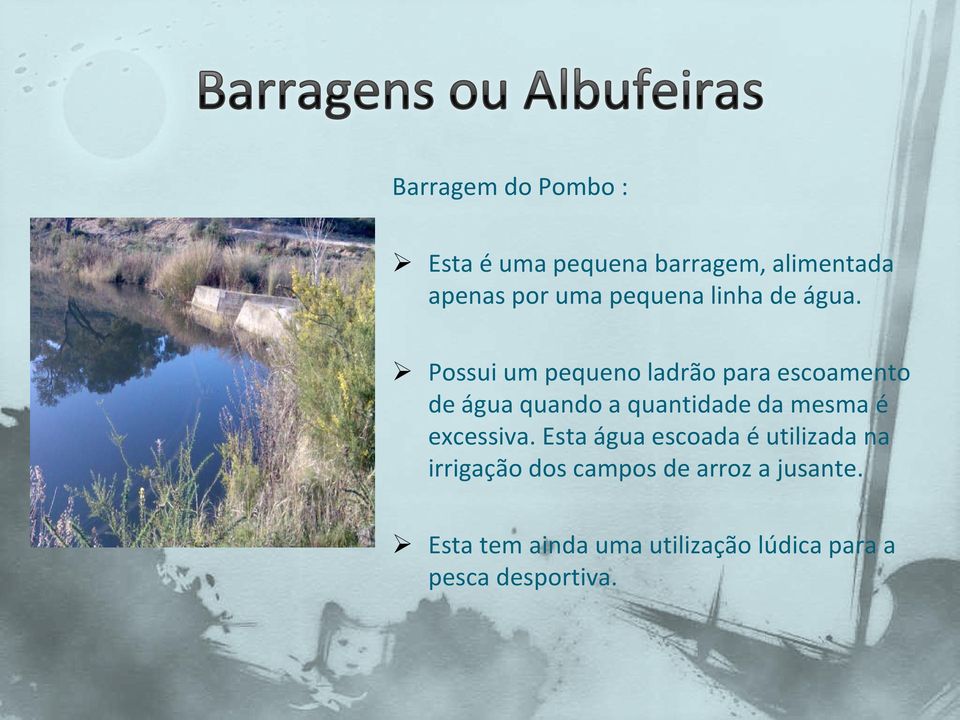 Possui um pequeno ladrão para escoamento de água quando a quantidade da mesma é