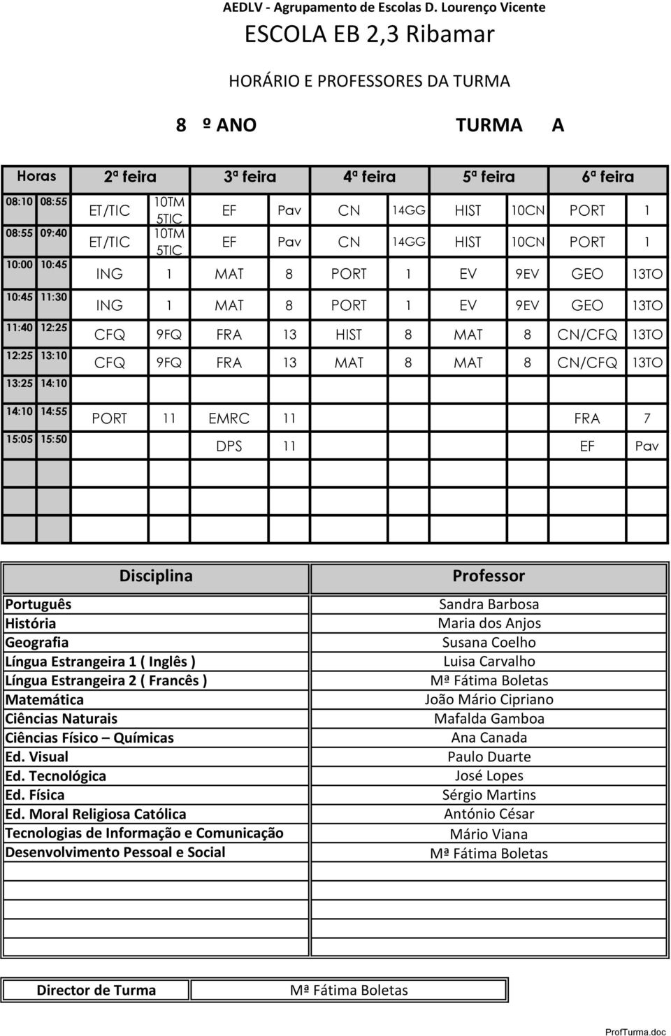 HIST 8 MAT 8 CN/CFQ 13TO CFQ 9FQ FRA 13 MAT 8 MAT 8 CN/CFQ 13TO PORT 11 EMRC 11 FRA 7