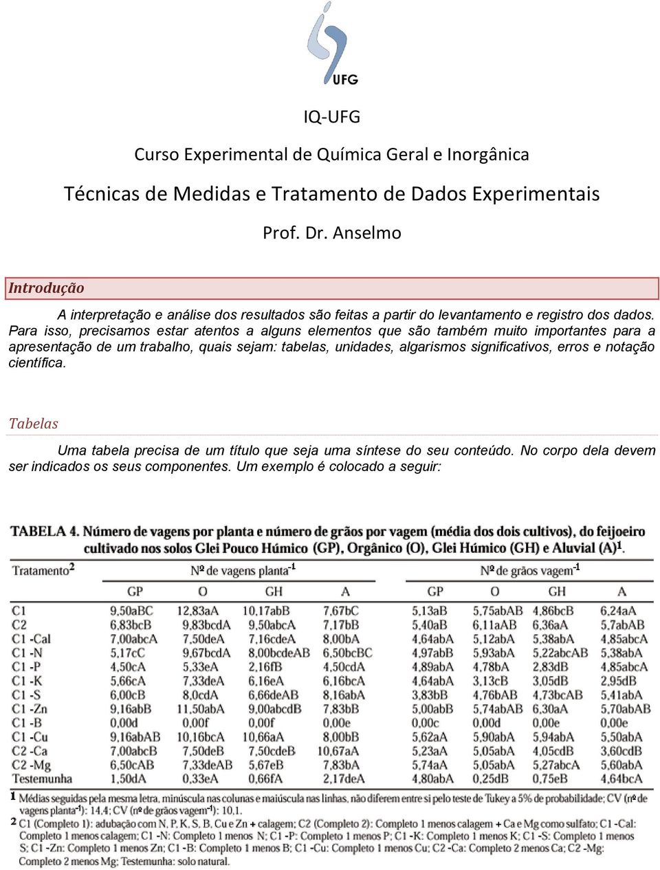 Para isso, precisamos estar atentos a alguns elementos que são também muito importantes para a apresentação de um trabalho, quais sejam: tabelas,