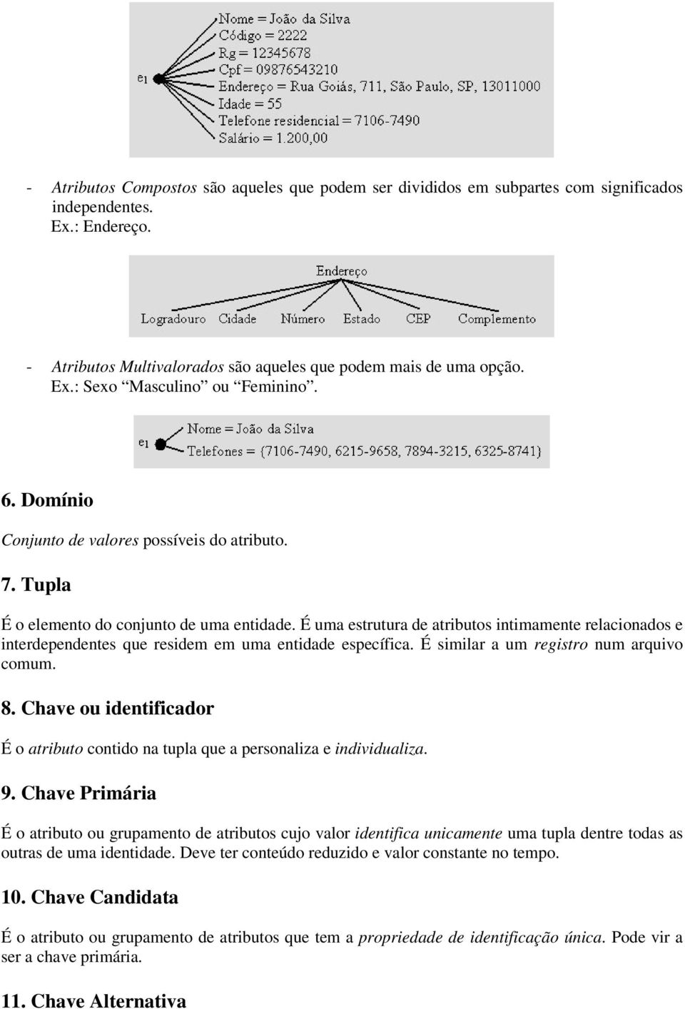 É uma estrutura de atributos intimamente relacionados e interdependentes que residem em uma entidade específica. É similar a um registro num arquivo comum. 8.